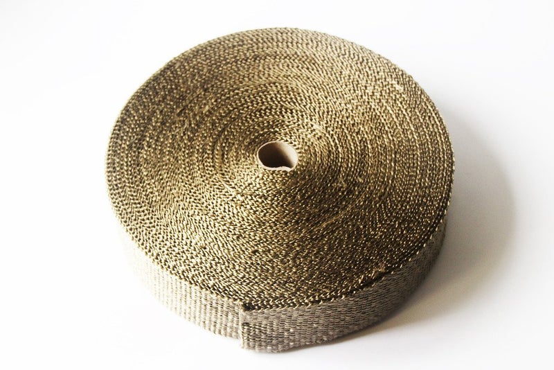 LEDAUT 2"x 100'Titanium Exhaust Heat Wrap For Car & Motorcycle Exhaust Tape With Stainless Ties - Image 3